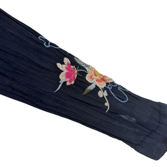 Johnny Was Workshop X-Small Miro Henley Popover Tunic Top Embroidered Womens - Picture 9 of 16